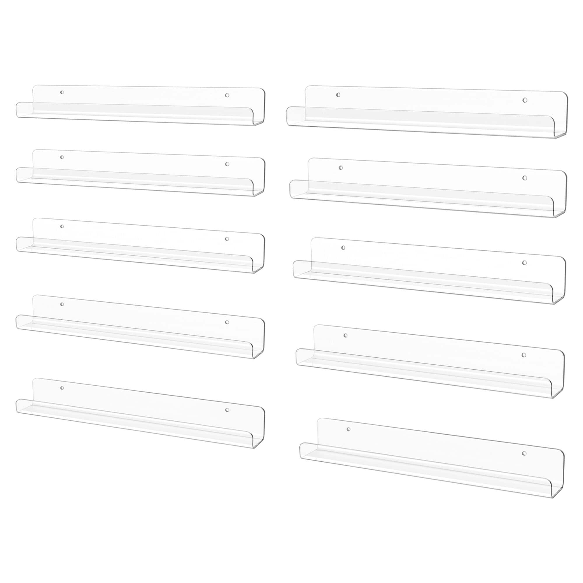Dazzed Corner - 10 Pack Acrylic Shelves - Clear