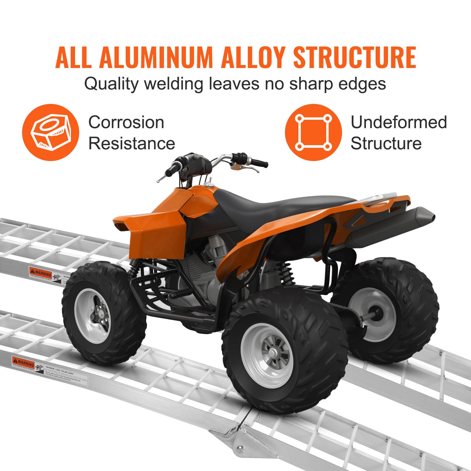 ALL ALUMINUM ALLOY STRUCTURE  
Quality welding leaves no sharp edges  
Corrosion Resistance  
Undeformed Structure