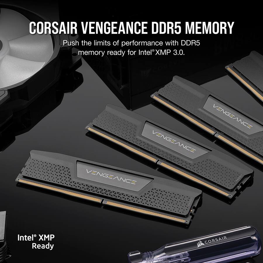 CORSAIR VENGEANCE 64GB (2x32GB) DDR5 5200MHz C40 UDIMM Desktop CORSAIR VENGEANCE 64GB (2x32GB) DDR5 5200MHz C40 UDIMM Desktop