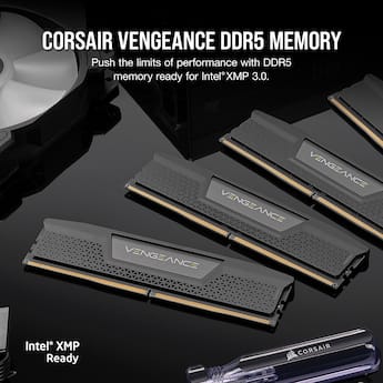 CORSAIR VENGEANCE 64GB (2x32GB) DDR5 5200MHz C40 UDIMM Desktop CORSAIR VENGEANCE 64GB (2x32GB) DDR5 5200MHz C40 UDIMM Desktop