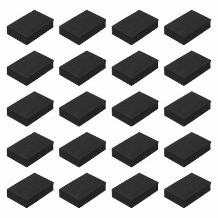 Front. Unique Bargains - Single Sided Speaker Isolation Pads 60x40x20mm Square EVA Acoustic Foam Anti-Vibration Feet for Speaker Subwoofer, 32pcs - Black.