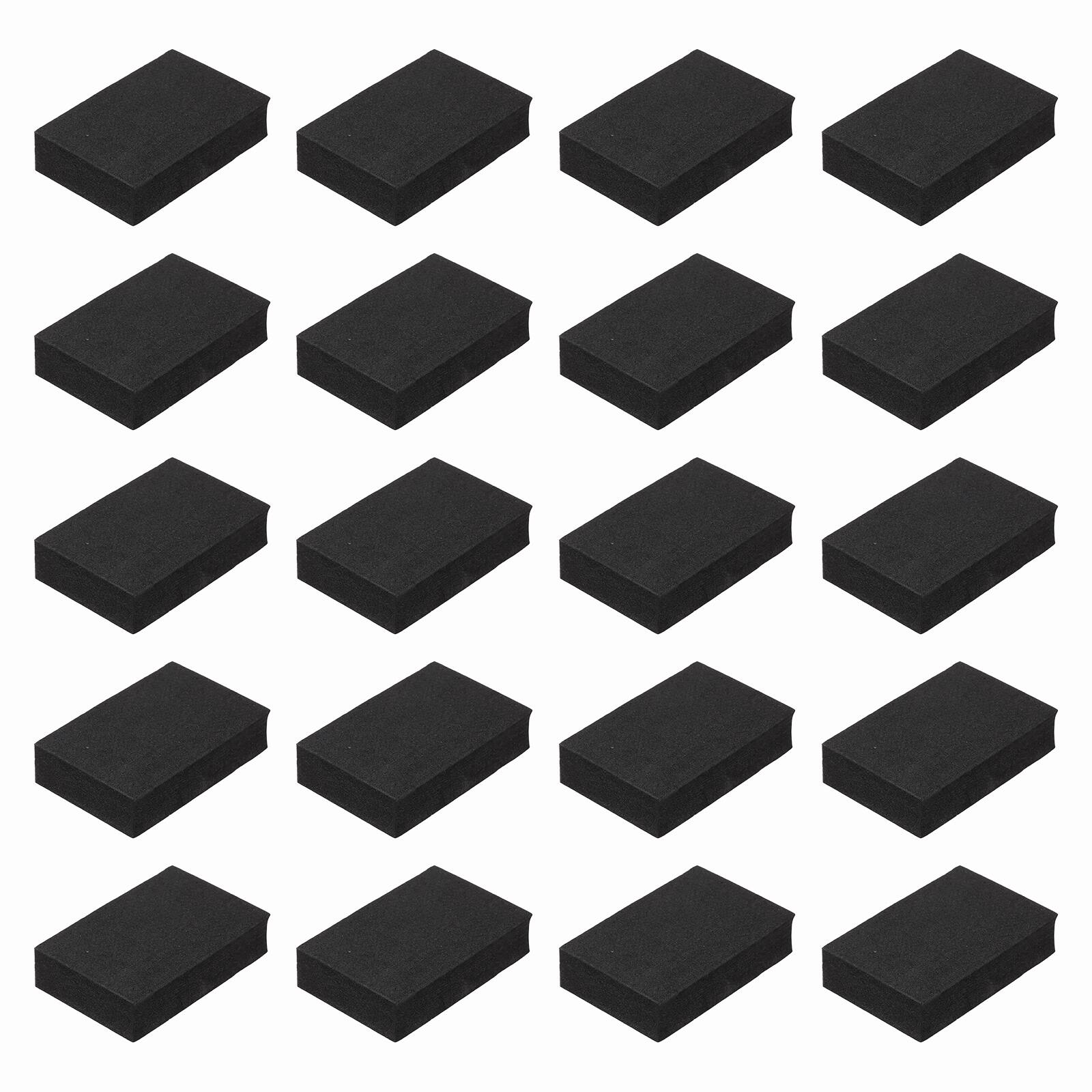 Front. Unique Bargains - Single Sided Speaker Isolation Pads 60x40x20mm Square EVA Acoustic Foam Anti-Vibration Feet for Speaker Subwoofer, 32pcs - Black.