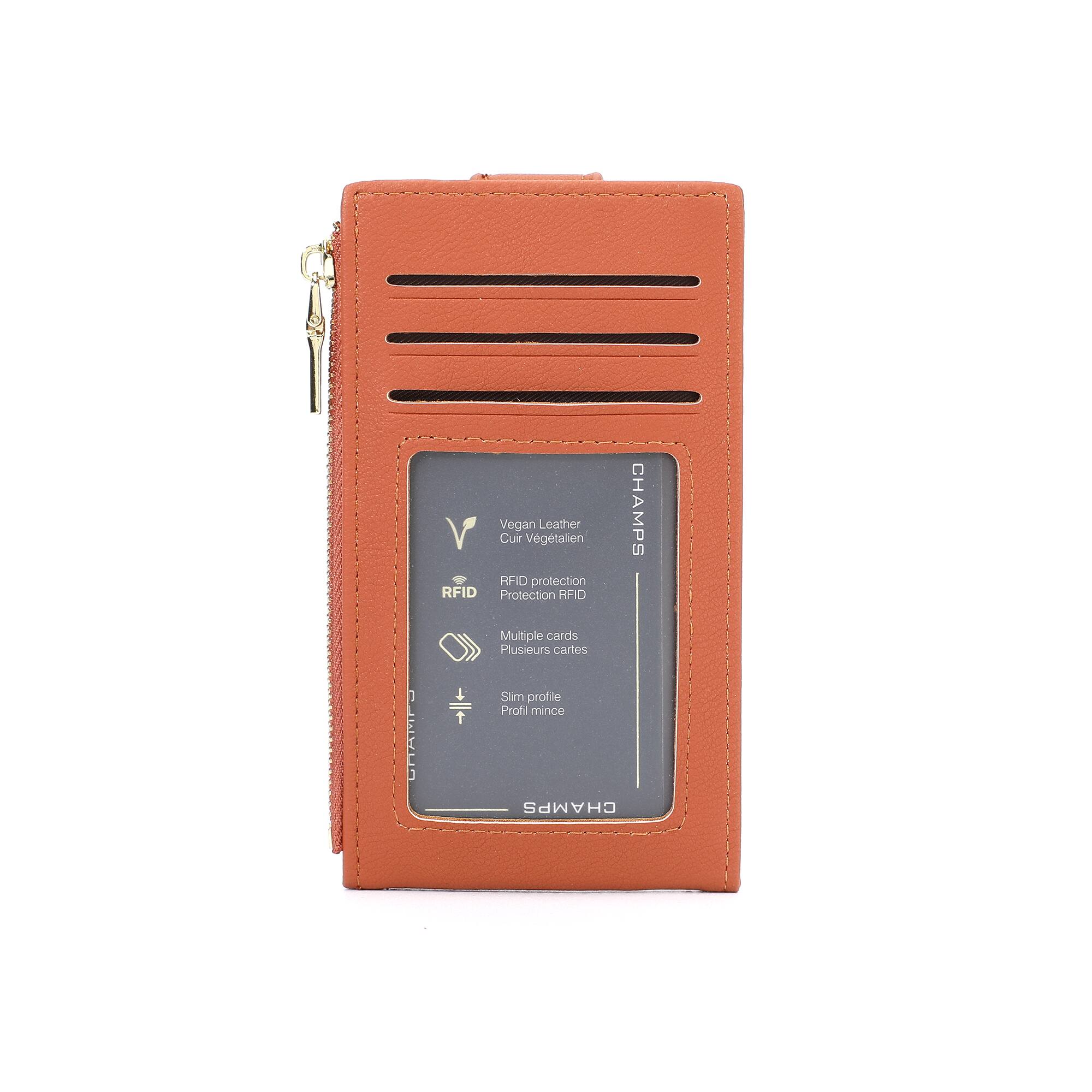 Vegan Leather  
Cuir Végétalien  

RFID Protection  
Protection RFID  

Multiple cards  
Plusieurs cartes  

Slim profile  
Profil mince  

CHAMP