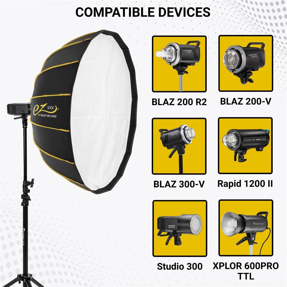 COMPATIBLE DEVICES

- AAVSCON
- LOCK ez
- RAUTY
- DGN
- WHT
- BLAZ 200 R2
- BLAZ 200-V
- BLAZ 300-V
- Rapid 1200 II
- Studio 300
- XPLOR 600PRO TTL