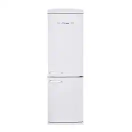Unique Appliances - 24 in. Wide Classic Retro 23.8 in 11.7 cu. ft. Frost Free Retro Bottom Freezer Refrigerator ENERGY STAR - Marshmallow White