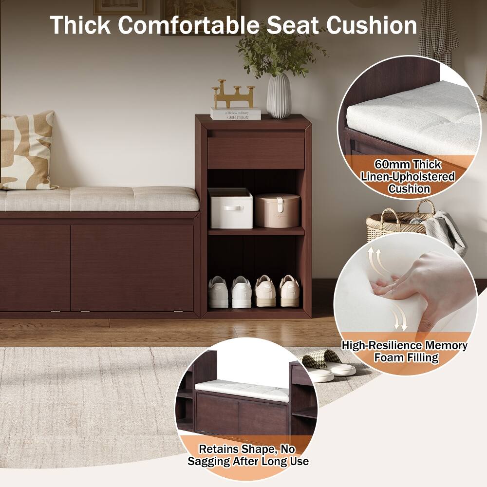 Thick Comfortable Seat Cushion

60mm Thick Linen-Upholstered Cushion

High-Resilience Memory Foam Filling

Retains Shape, No Sagging After Long Use