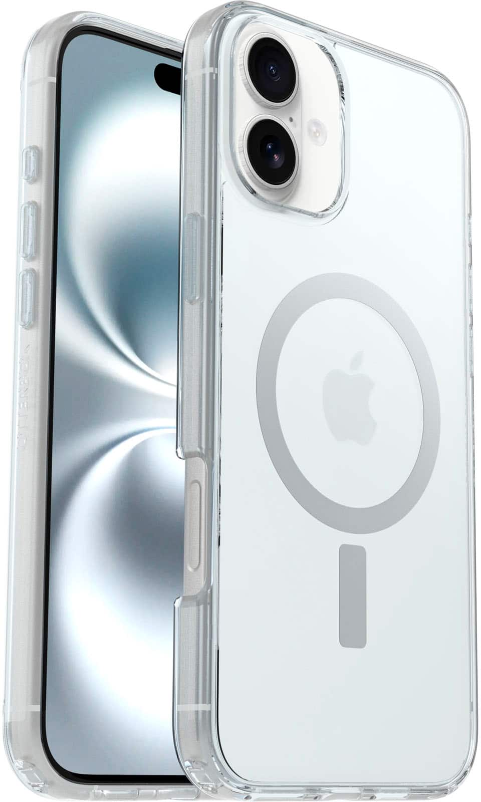 Alt View Zoom 1. OtterBox - Symmetry Series Hard Shell for MagSafe for Apple iPhone 16 Plus - Clear.