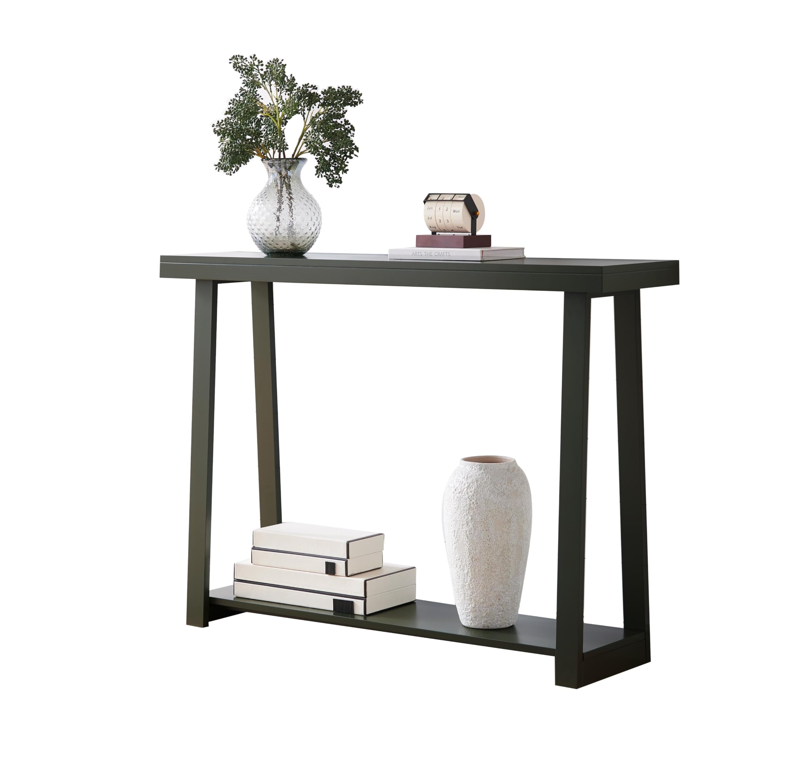 Alt View 1. Kings Brand Furniture - Kings Brand Furniture Emma Narrow Console Table with Lower Shelf - Charcoal.