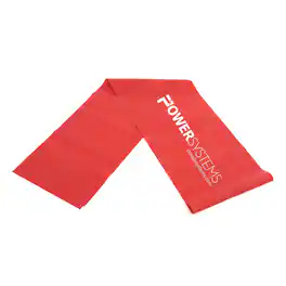 Power Systems - Flat Band - 4ft Resistance Band (Medium Resistance Level), Durable Latex Strength Band - Red
