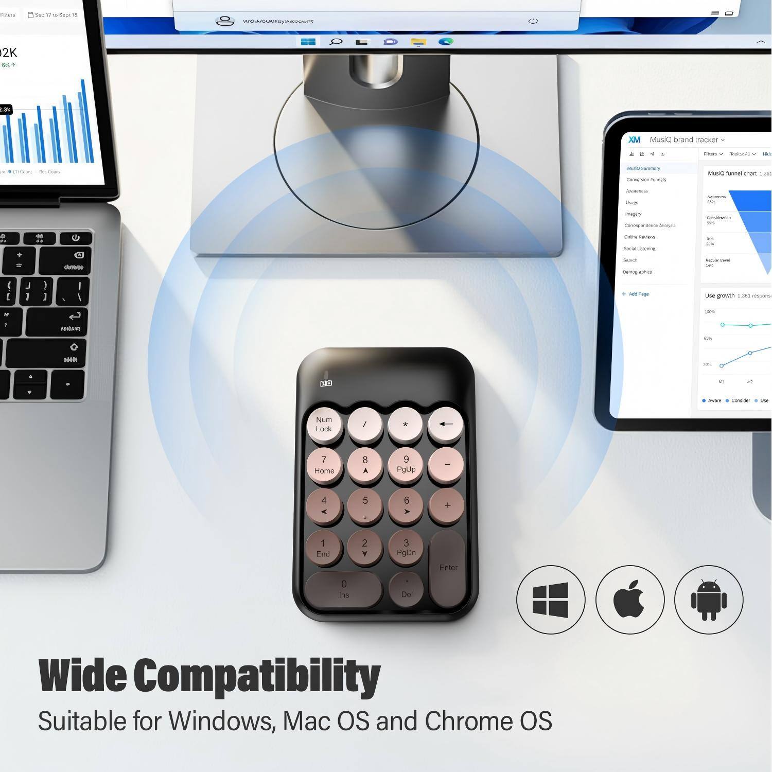 Wide Compatibility  
Suitable for Windows, Mac OS and Chrome OS