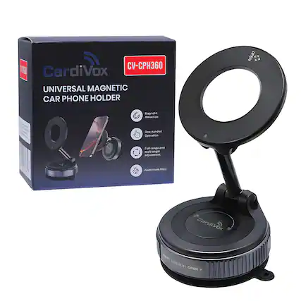 CV-CPH360
CardiVox
UNIVERSAL MAGNETIC CAR PHONE HOLDER
SECURE SLEEK SMART MOUNTING
- Magnetic Attraction
- One-handed Operation
- Full range and multi-angle adjustment
- Aluminium Alloy
OPEN