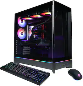 CyberPowerPC - Gaming Desktop - AMD Ryzen 7 9800X3D - AMD Radeon RX 9070 16GB - 32GB DDR5 - 1TB PCIe 4.0 SSD - Black