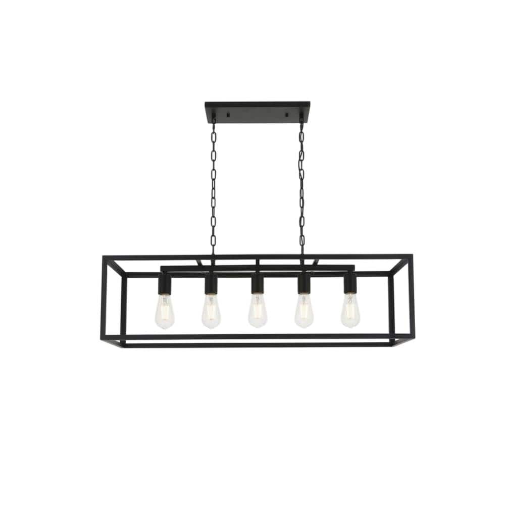 Living District - Resolute 5 light Pendant - Black price history on PriceWatchPro
