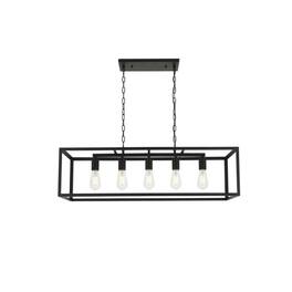 Living District - Resolute 5 light Pendant - Black