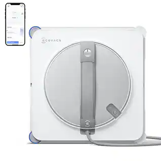 ECOVACS Robotics - WINBOT W2S Window Cleaning Robot, Smart Edge-to-Edge Cleaning, Climbing System, 7 Modes, 10-Level Safety, App Control - White