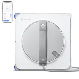 ECOVACS Robotics - WINBOT W2S Window Cleaning Robot, Smart Edge-to-Edge Cleaning, Climbing System, 7 Modes, 10-Level Safety, App Control - White