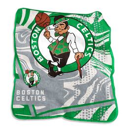 Logo Brands - Boston Celtics 50" x 60" Swirl Raschel Throw Blanket - Multicolor