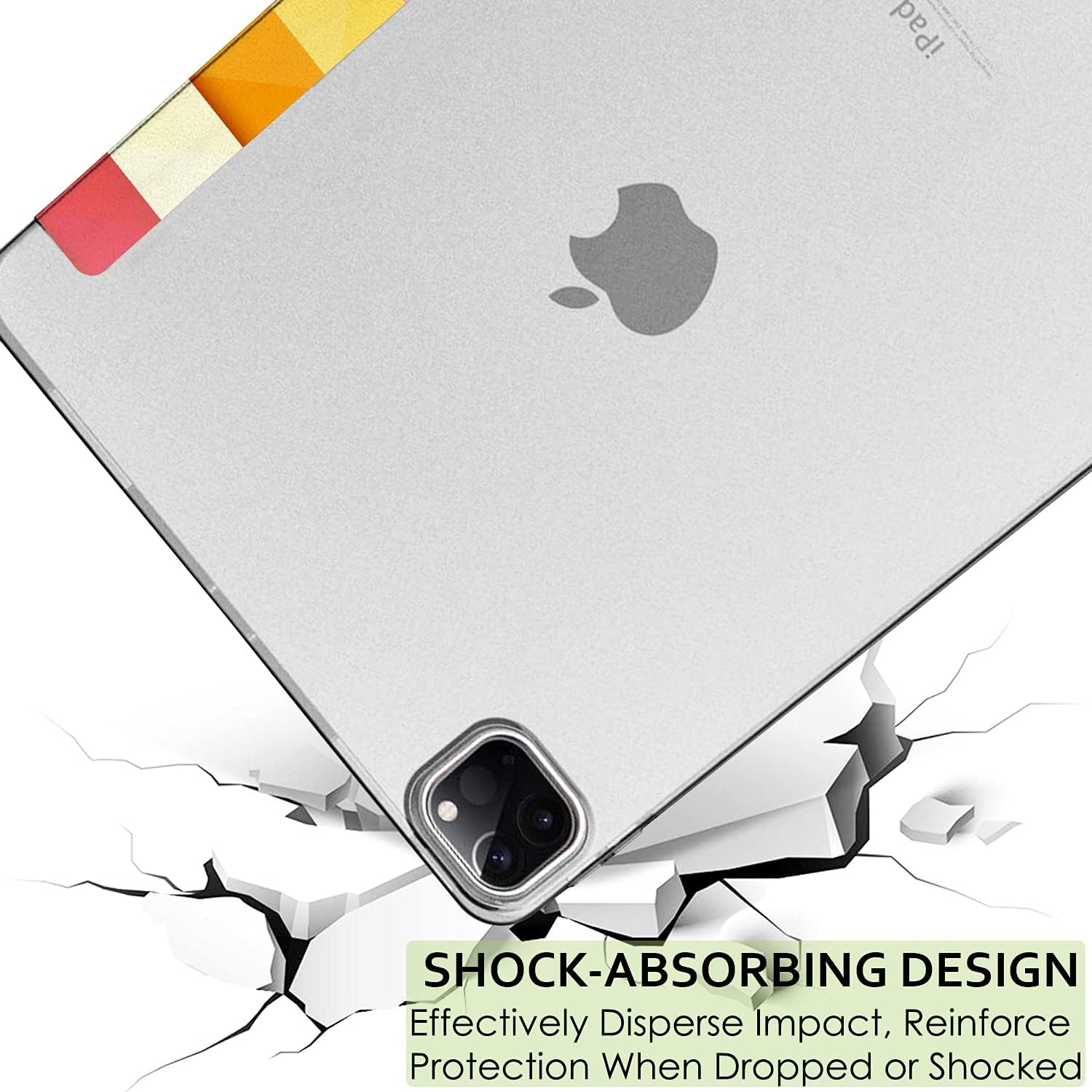 iPad

SHOCK-ABSORBING DESIGN
Effectively Disperse Impact, Reinforce Protection When Dropped or Shocked