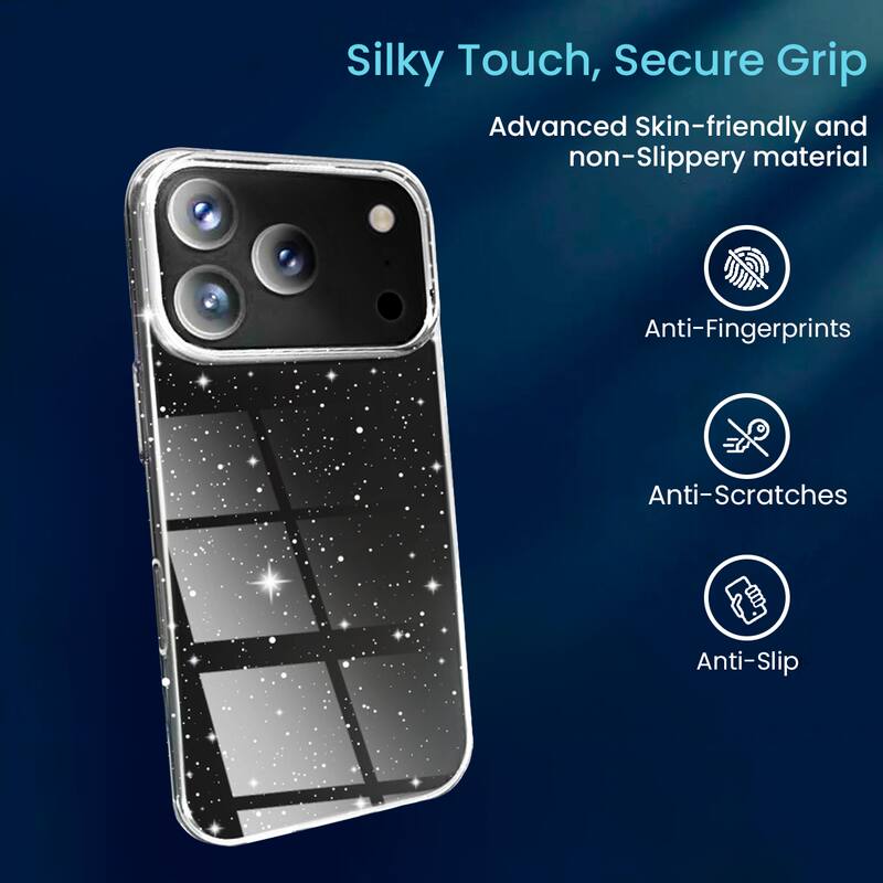 Silky Touch, Secure Grip

Advanced Skin-friendly and non-Slippery material

- Anti-Fingerprints
- Anti-Scratches
- Anti-Slip
