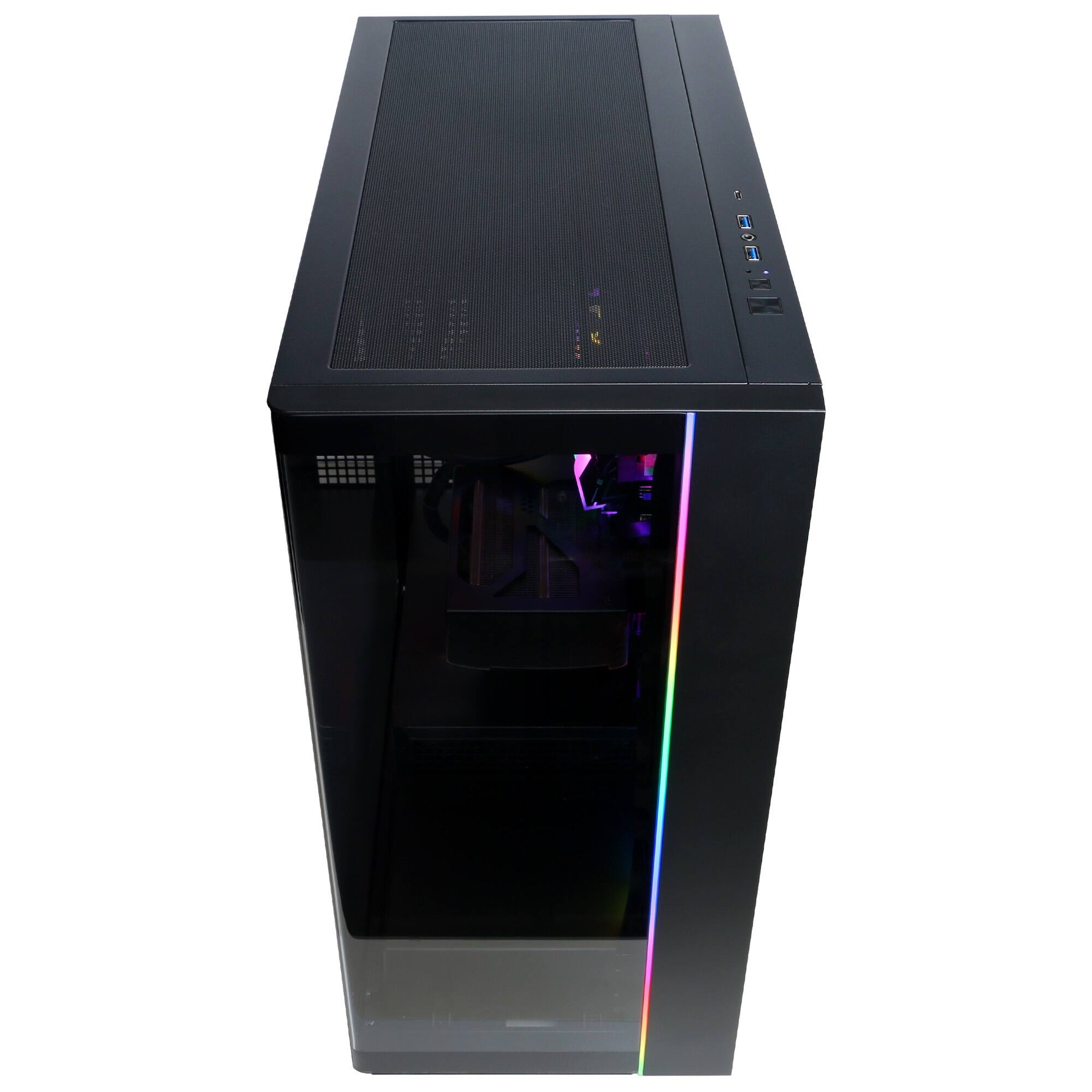 Alt View 2. CyberPowerPC - Gaming Desktop - AMD Ryzen 9 9900X3D 2025 - NVIDIA GeForce RTX 5070 12GB - 32GB DDR5 Memory - 2TB SSD Storage - Black.