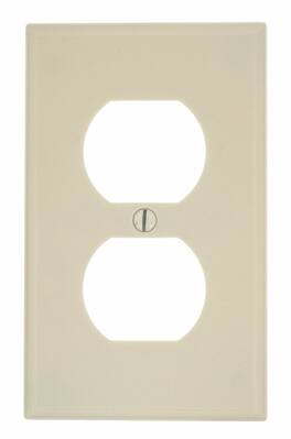 Leviton - Almond 1 gang Thermoset Plastic Duplex Wall Plate 1 pk (Case of 20) - Light Almond