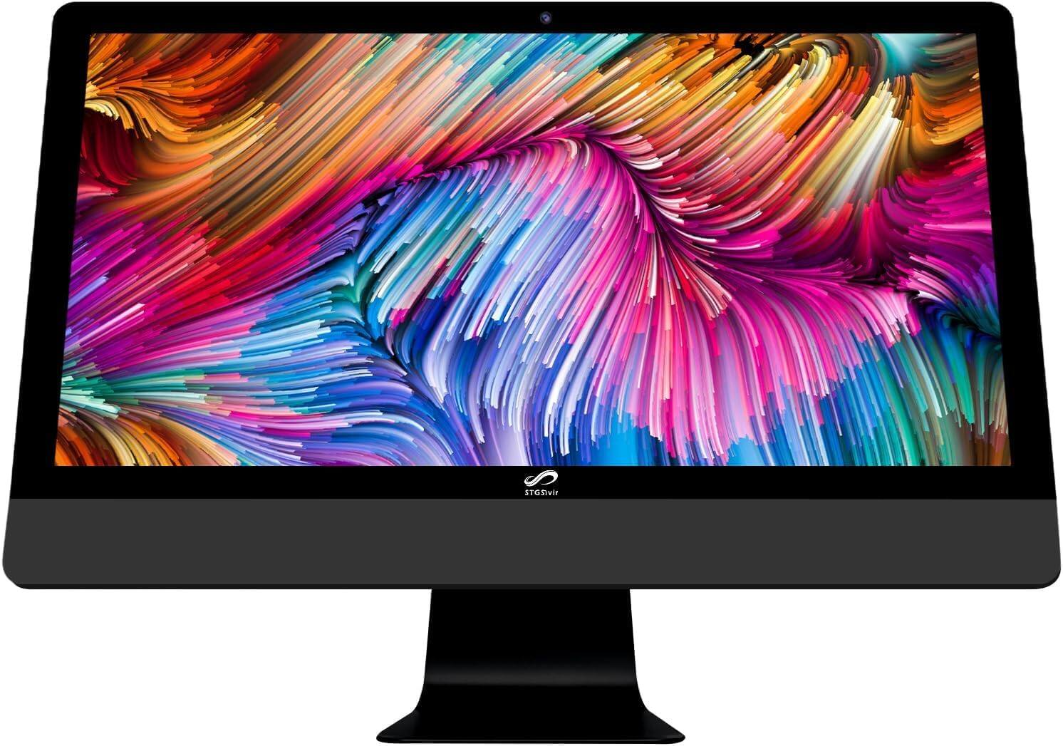 Alt View 1. STGSivir - STGSivir All in One Desktop PC, 22" FHD Display, i5 up to 3.7GHz, 16G RAM, 512G SSD, WiFi&BT, RGB Keyboard&Mouse, Win11H - Black.