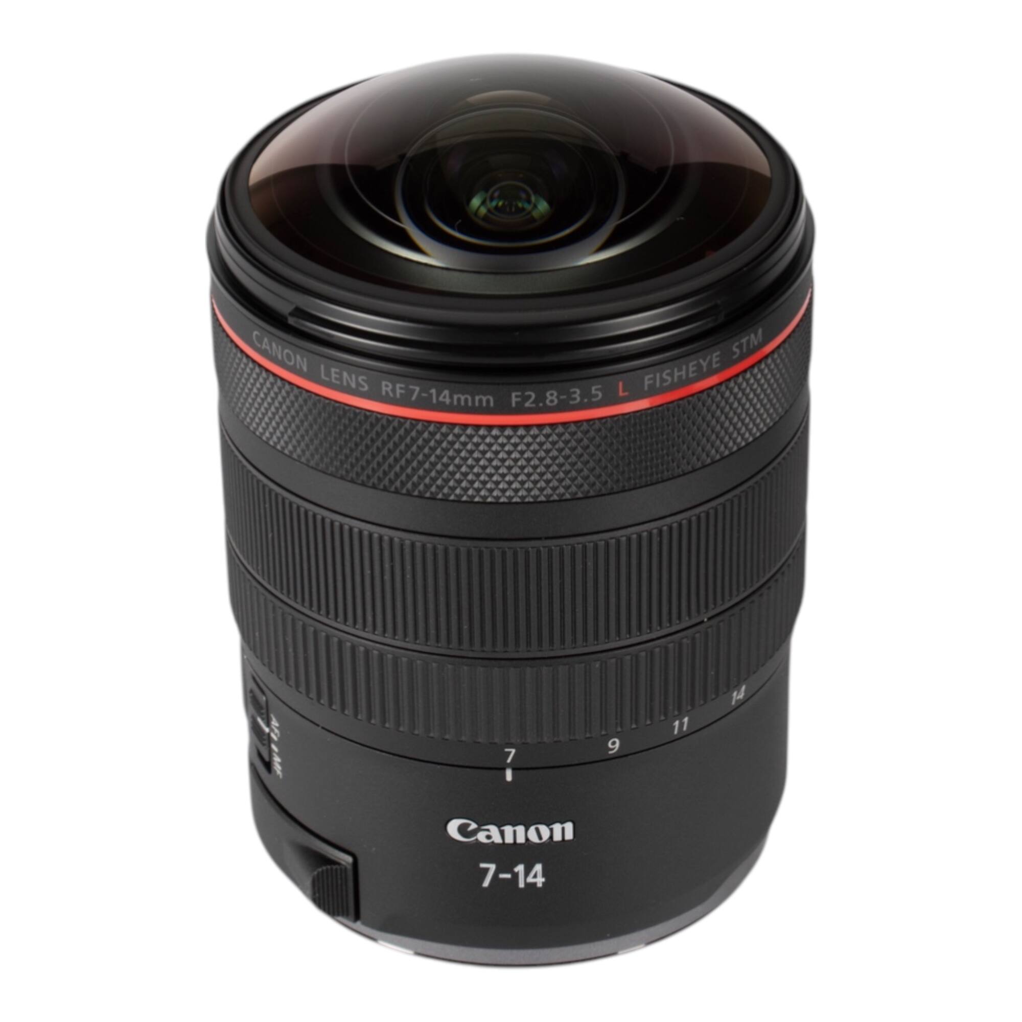 CANON STM LENS L FISHEYE RF7-14mm F2.8-3.5 $ T 9 7 Canon 7-14 11 14