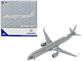 Airbus A321neo Transport Aircraft German Luftwaffe Gemini Macs Series 1/400 Diecast Model Airplane by GeminiJets - Gray