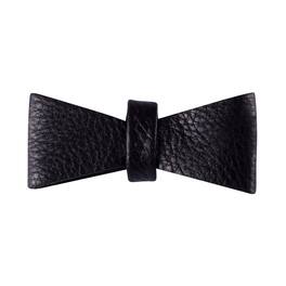 PoisePup - Cute Handmade Genuine Soft Full Grain Leather Dog Bow Tie - Black