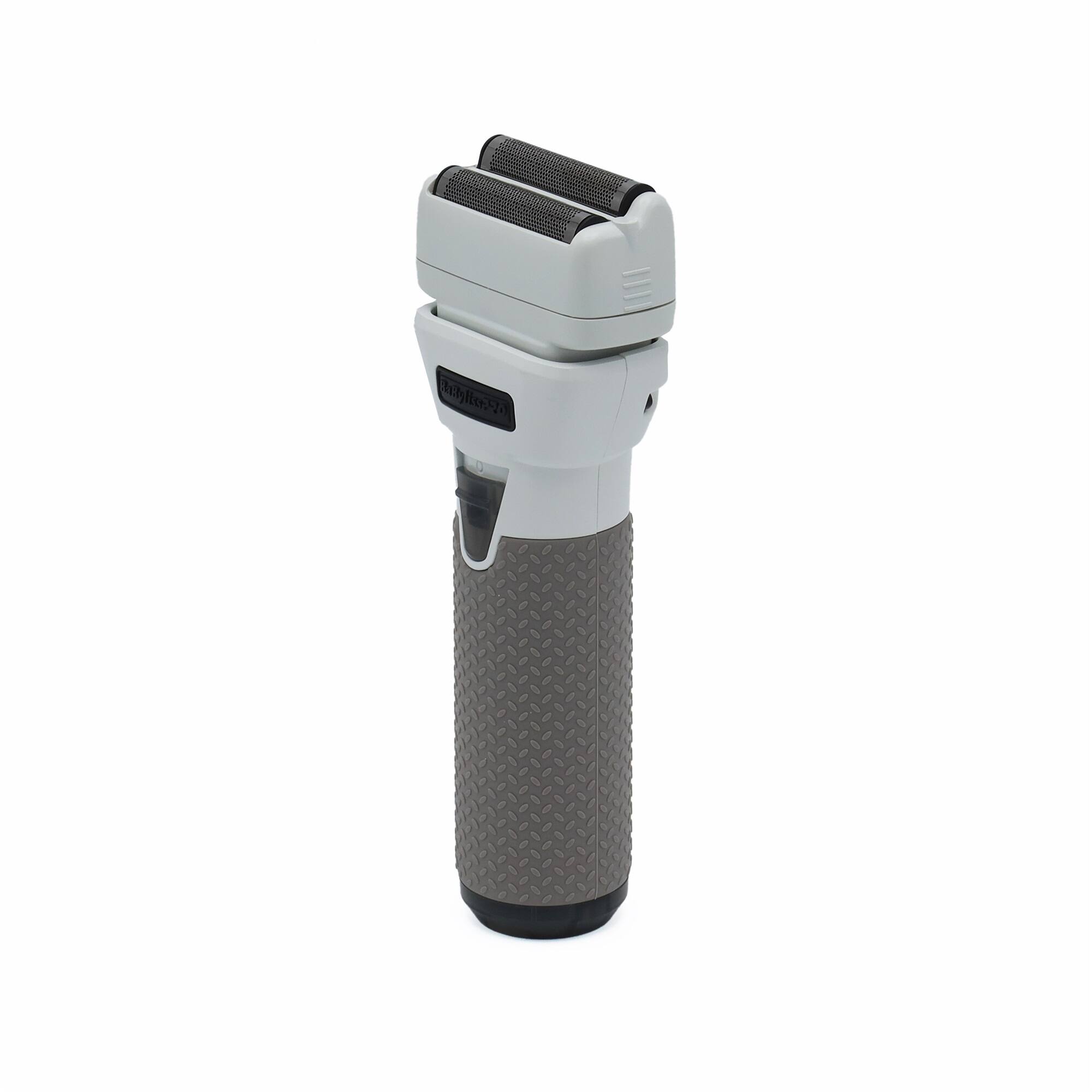 Angle. BaBylissPRO - FXONE FrostByte Limited Edition Double-Foil Shaver with Interchangeable Battery FX79FSTW.