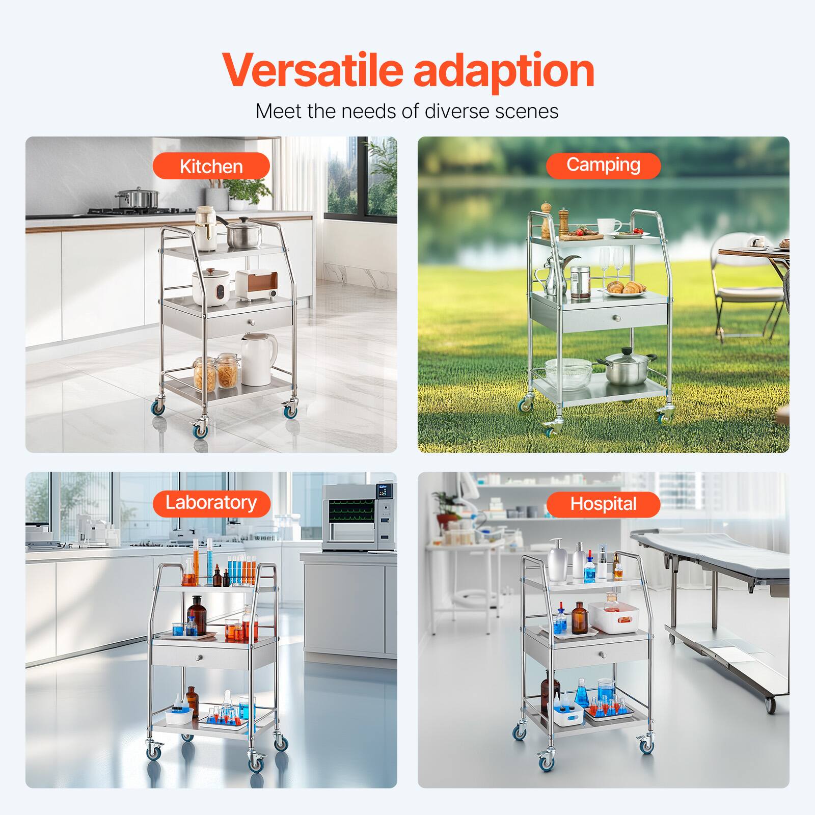Versatile adaption
Meet the needs of diverse scenes
Kitchen
Camping
Laboratory
Hospital