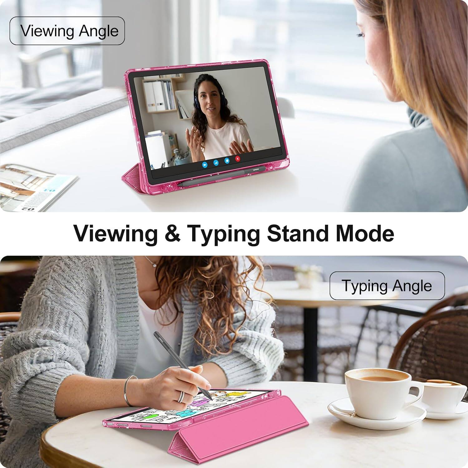Viewing Angle

Viewing & Typing Stand Mode

Typing Angle