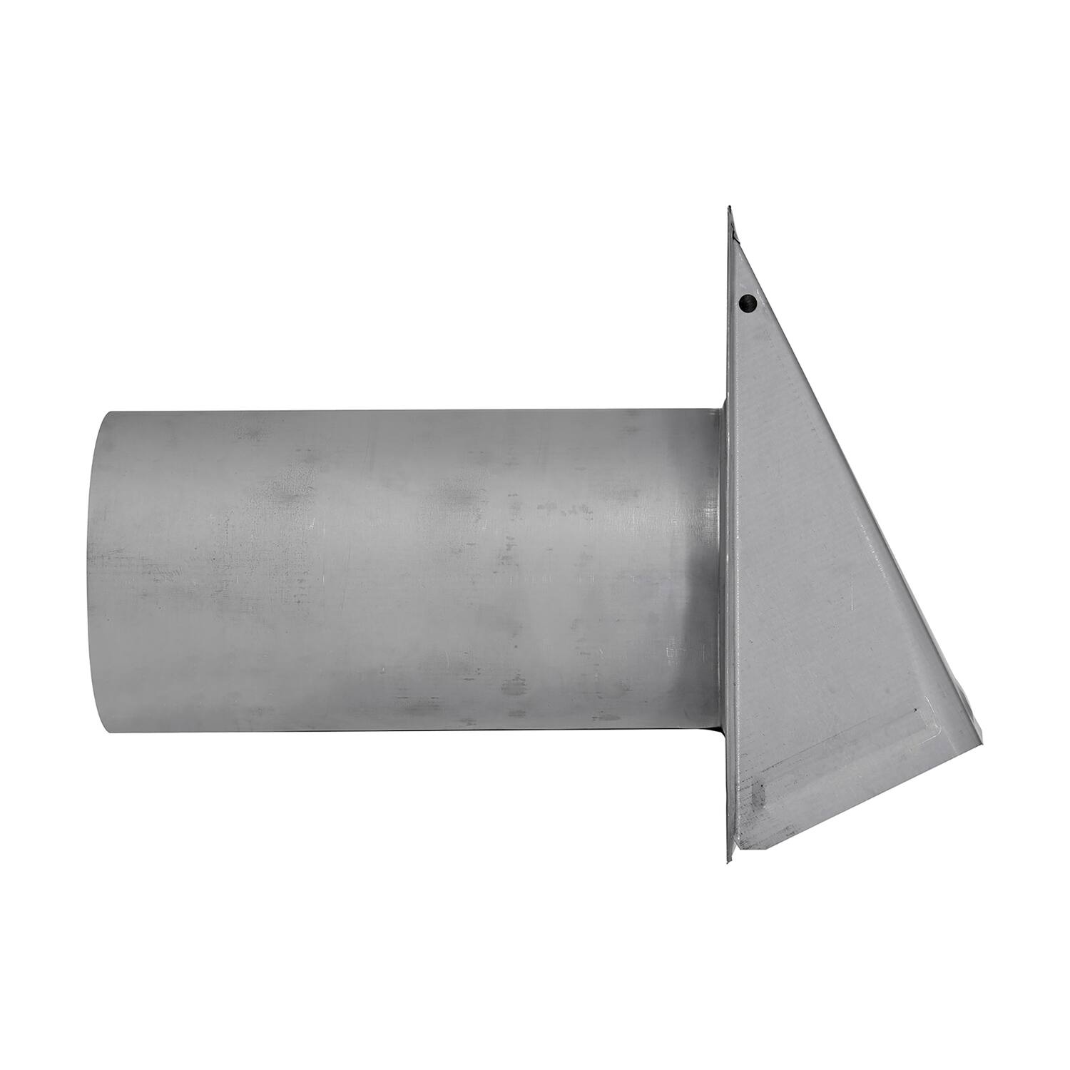 Back. Lambro - 6" 26-Gauge Paint-Grade Steel Fresh Air Intake Vent with Wire Mesh Screen, 11" Pipe, EC-3460GNDMS-11-PG.