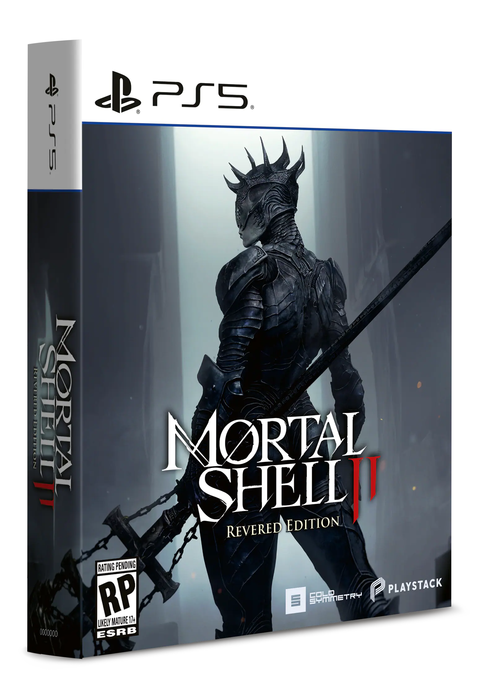 PS5  
MORTAL SHELL III  
REVERED EDITION  
RATING PENDING  
RP  
LIKELY MATURE 17+  
ESRB  
SYMMETRY  
PLAYSTACK