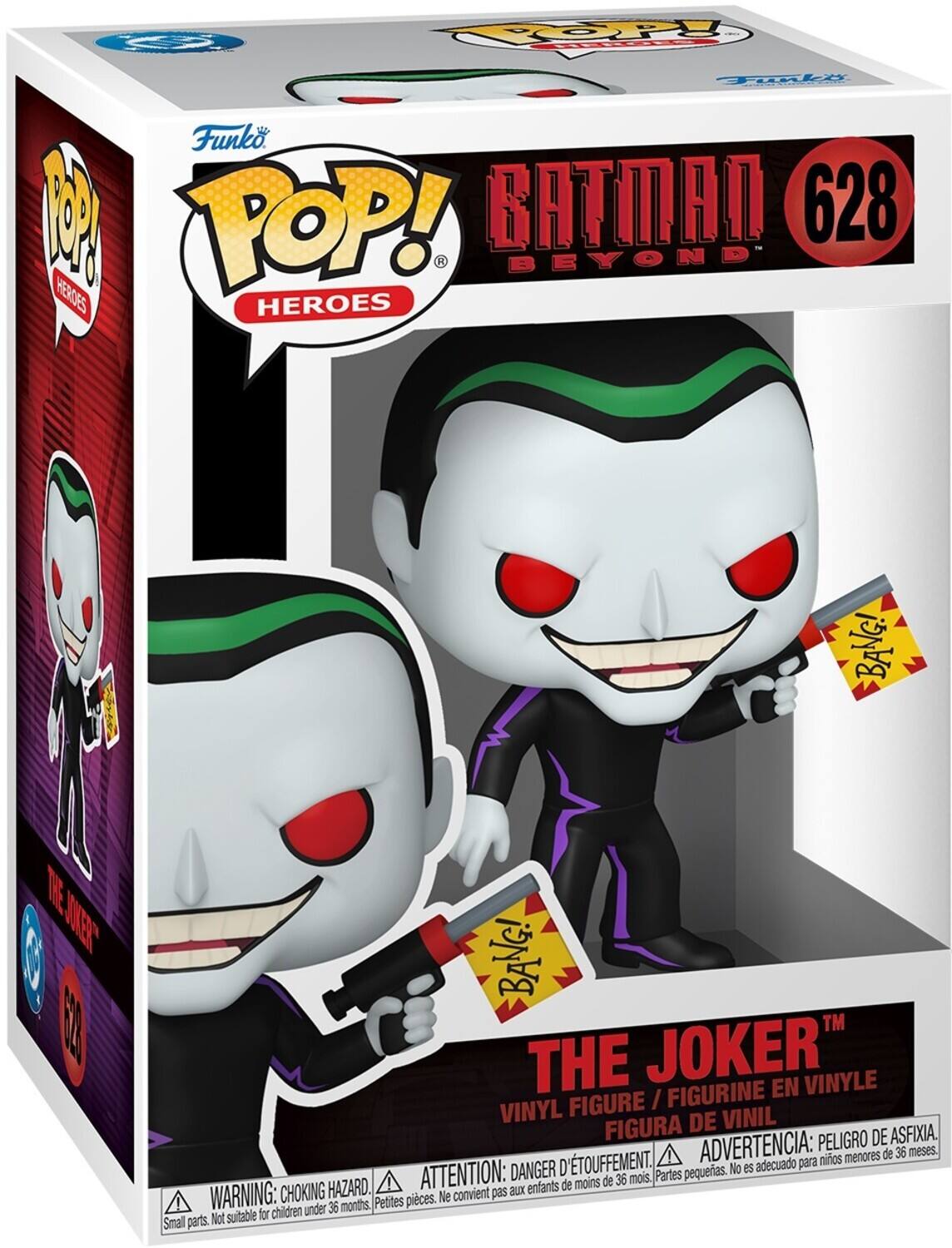 1OP Tonli Funko. M POP! BTMAD 628 BEYOND HEROES HEROES BANG! TE ONE C E BANG! TM THE JOKER VINYLE FIGURINE EN FIGURE / VINYL DE VINIL FIGURA PELIGRO DE ASFIXIA. D'TOUFFEMENT. ADVERTENCIA: para niños menores de 36 meses. DANGER pequeñas. No es adecuado HAZARD. ATTENTION: aux enfants de moins de 36 mois. Partes WARNING: CHOKING Petites pièces. Ne convient pas children under 36 months Not suitable for Small parts.