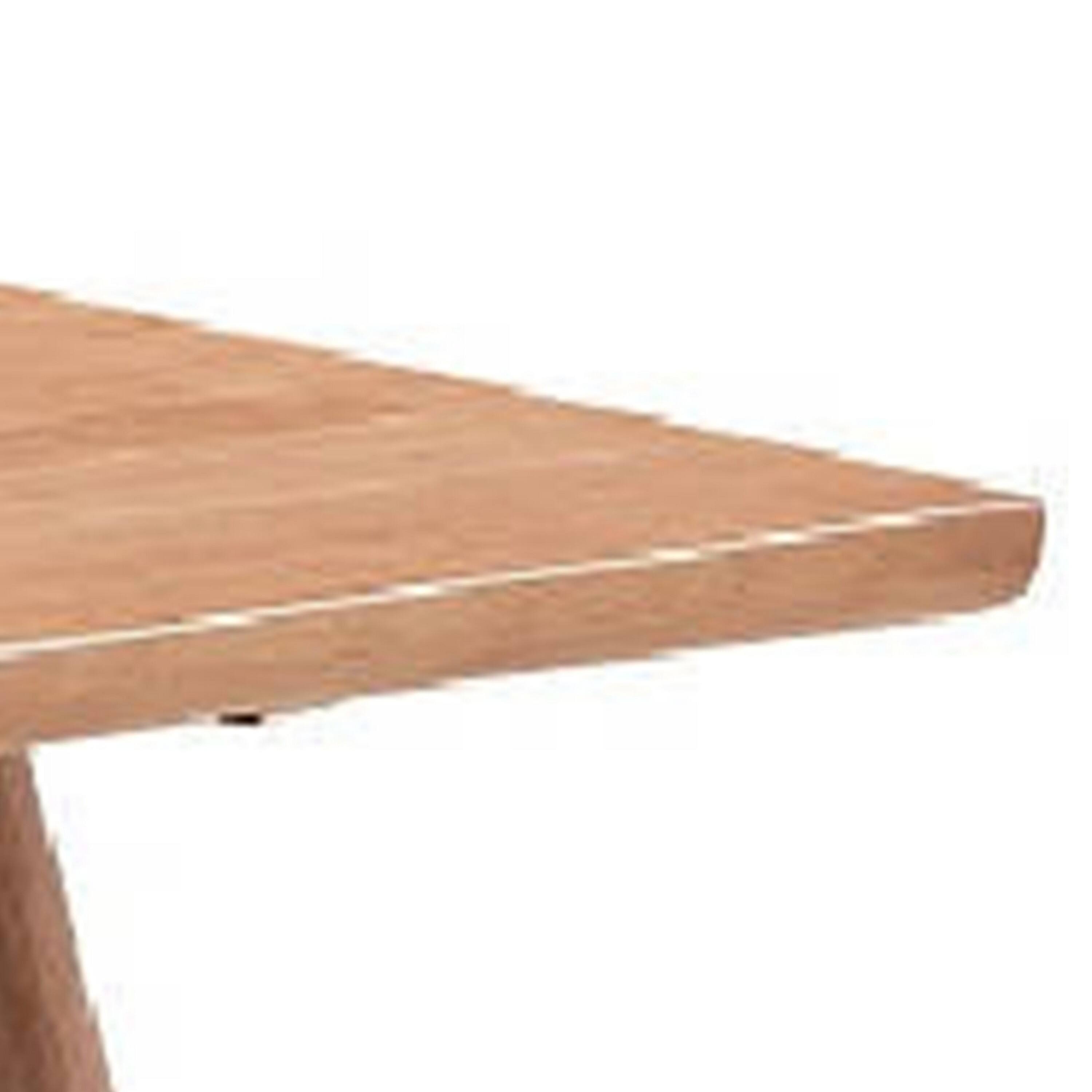 Alt View 1. Manhattan Lane - Tina 63 Inch Dining Table, Rectangular, Live Edge Natural Brown Wood - Brown.