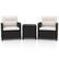 Alt View 1. Costway - 3 PCS Patio Furniture Set with Tempered Glass Coffee Table Washable Cushions - Off White,Black.