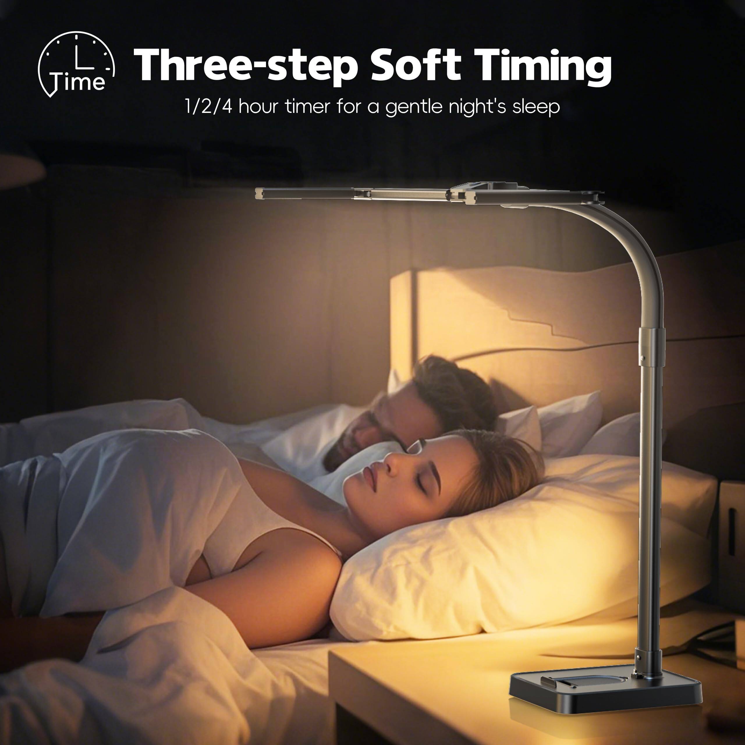 Three-step Soft Timing  
1/2/4 hour timer for a gentle night's sleep