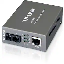 TP-Link - MC110CS - Fast Ethernet SFP to RJ45 Fiber Media Converter - Fiber to Ethernet Converter - 10/100Mbps RJ45 Port - Black