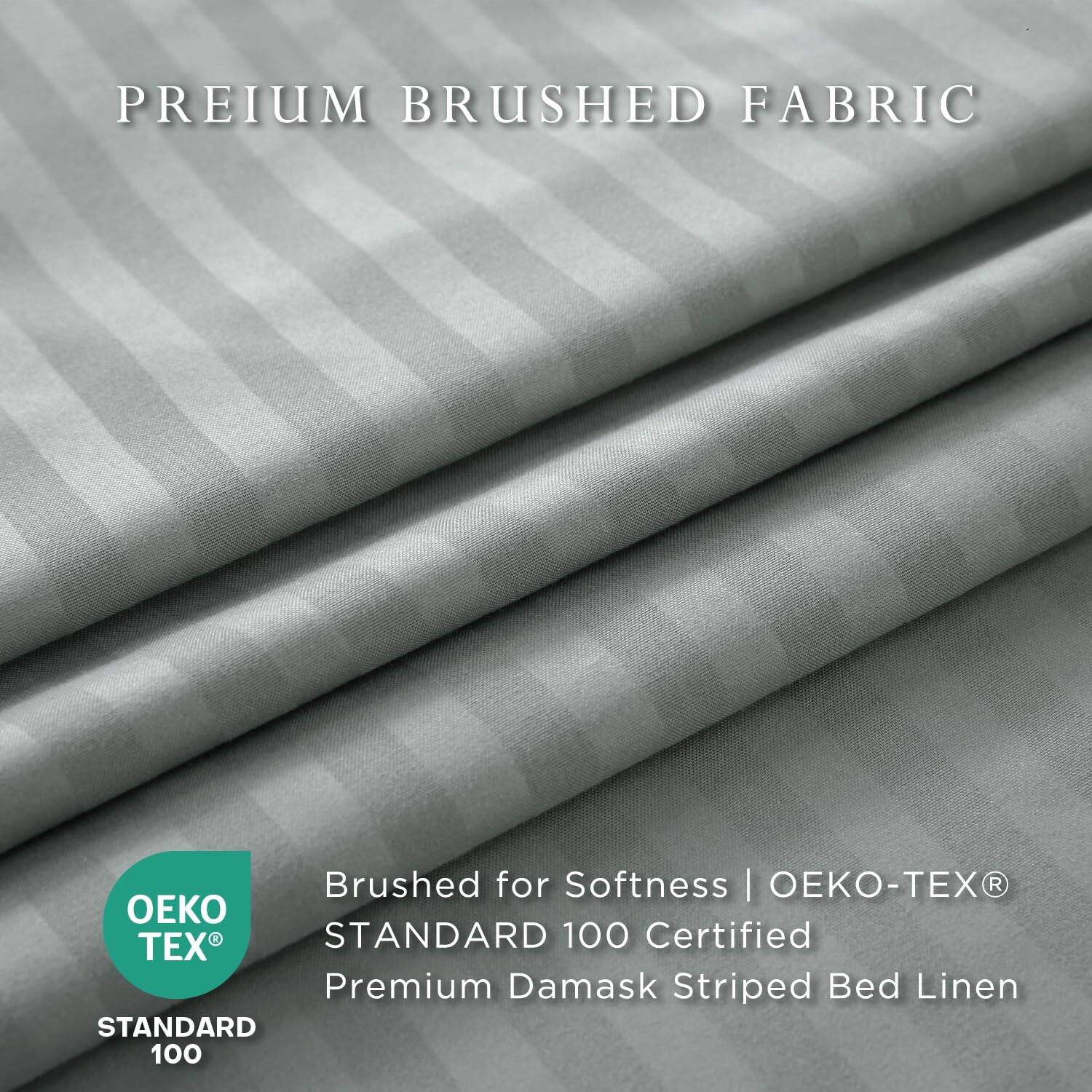 PREMIUM BRUSHED FABRIC

Brushed for Softness | OEKO-TEX® STANDARD 100 Certified

Premium Damask Striped Bed Linen
