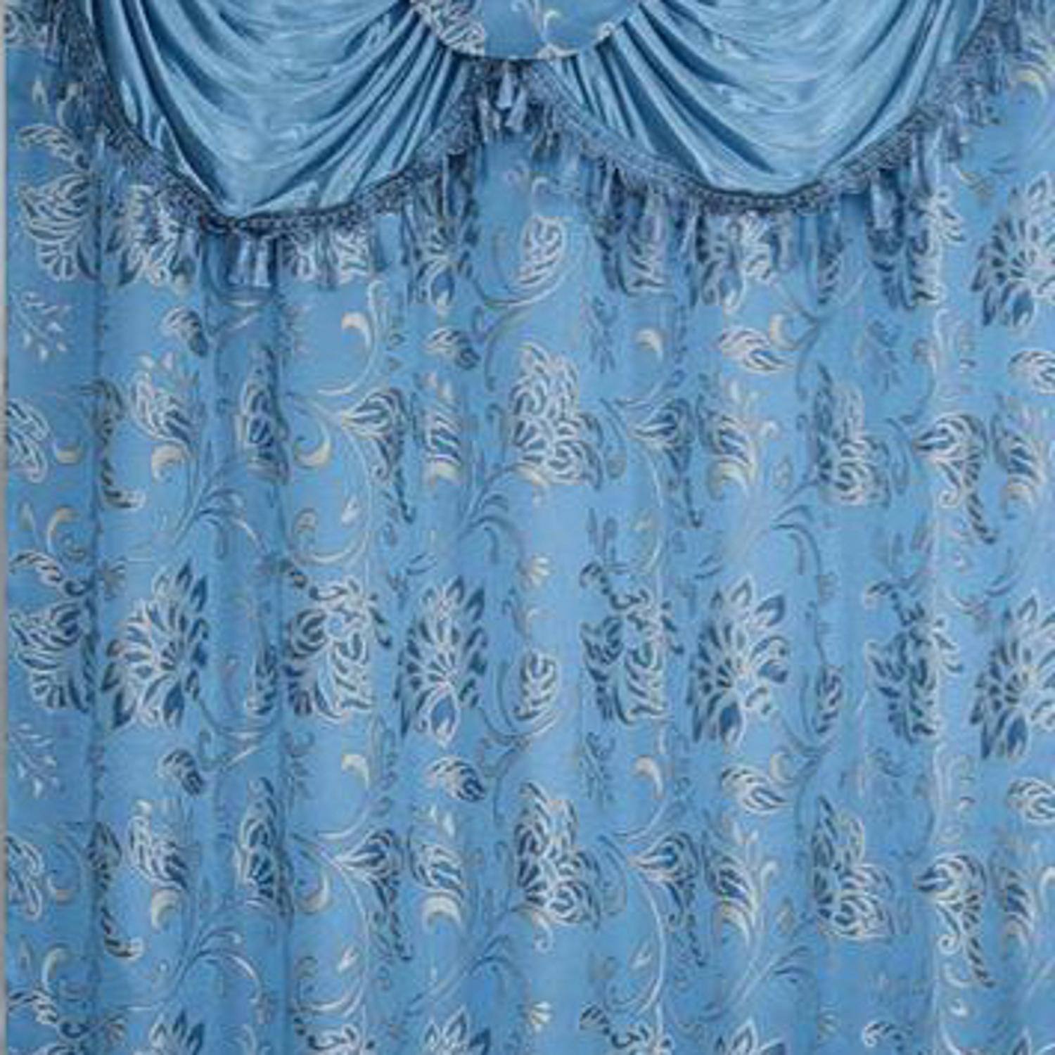 Back. RT Designers Collection - RT Designers Collection Clayton Blue 2-Piece Room Darkening Grommet Curtains - 54" x 84" Each - Blue.