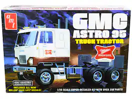 Skill 3 Model Kit GMC Astro 95 Truck Tractor "Miller" 1/25 Scale Model by AMT - Multi
