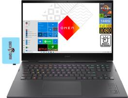 HP - OMEN 16 144Hz FHD IPS Gaming Laptop(AMD Ryzen 7 5800H, 16GB DDR4, 2x512GB SSD, RTX 3050 Ti, RGB KB, Win11P) w/USB Hub - Black