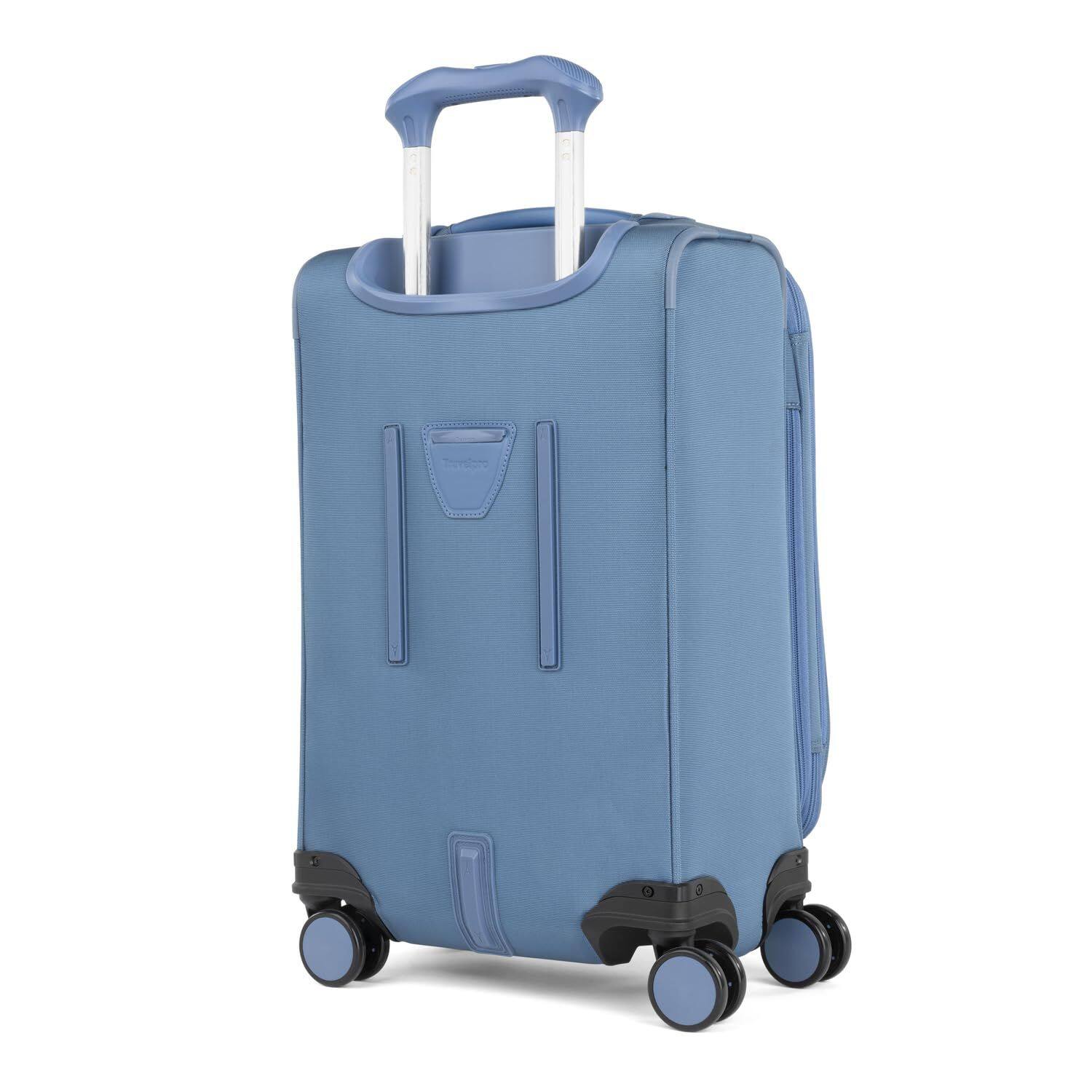 Angle. Travelpro - Travelpro Versapack + Lightweight Softside Expandable 21" Carry On Spinner - Elemental Blue.