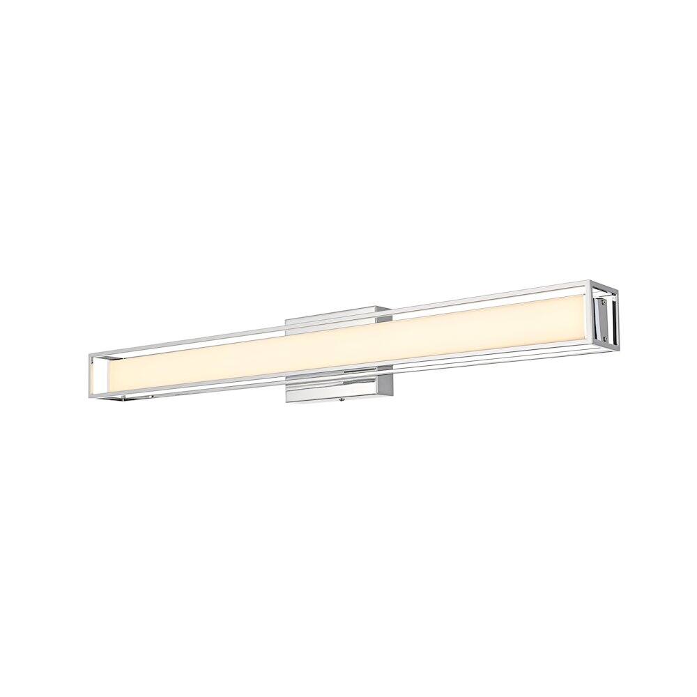 Left. Living District - Aden 31 Inch Led Wall Sconce In Chrome - Chrome.