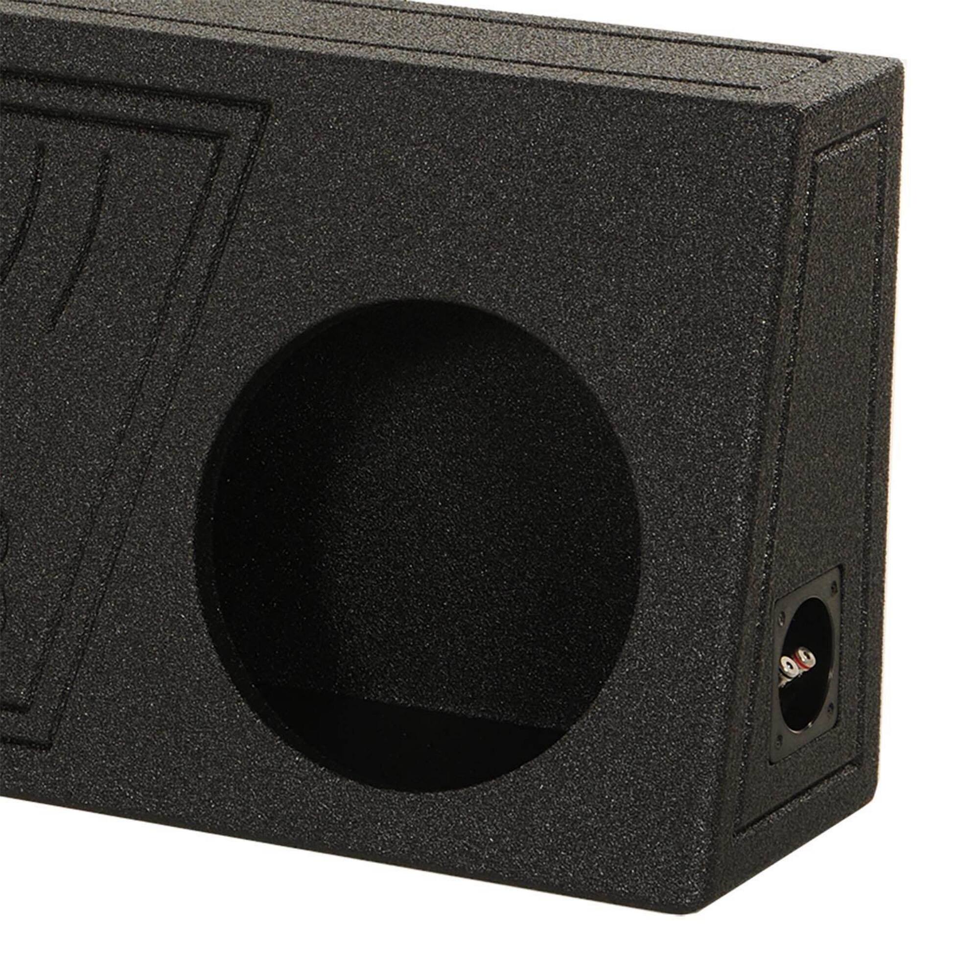 Alt View 5. QPower - Q Power QBomb 10 Inch Single Vented Subwoofer Sub Box with Black Bedliner Spray - Black.