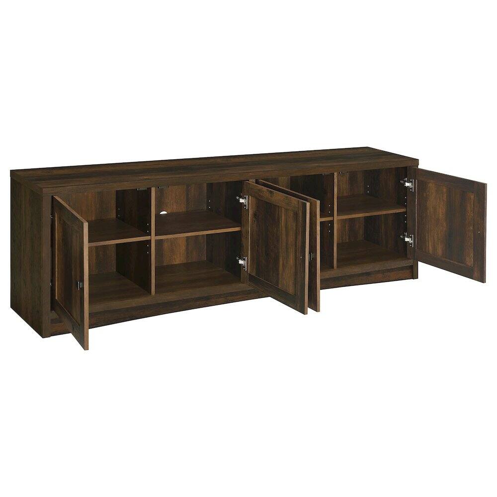 Alt View 2. Coaster Co. of America - Laughlin 4-door Engineered Wood 78-inch TV Stand Dark Pine - Green.