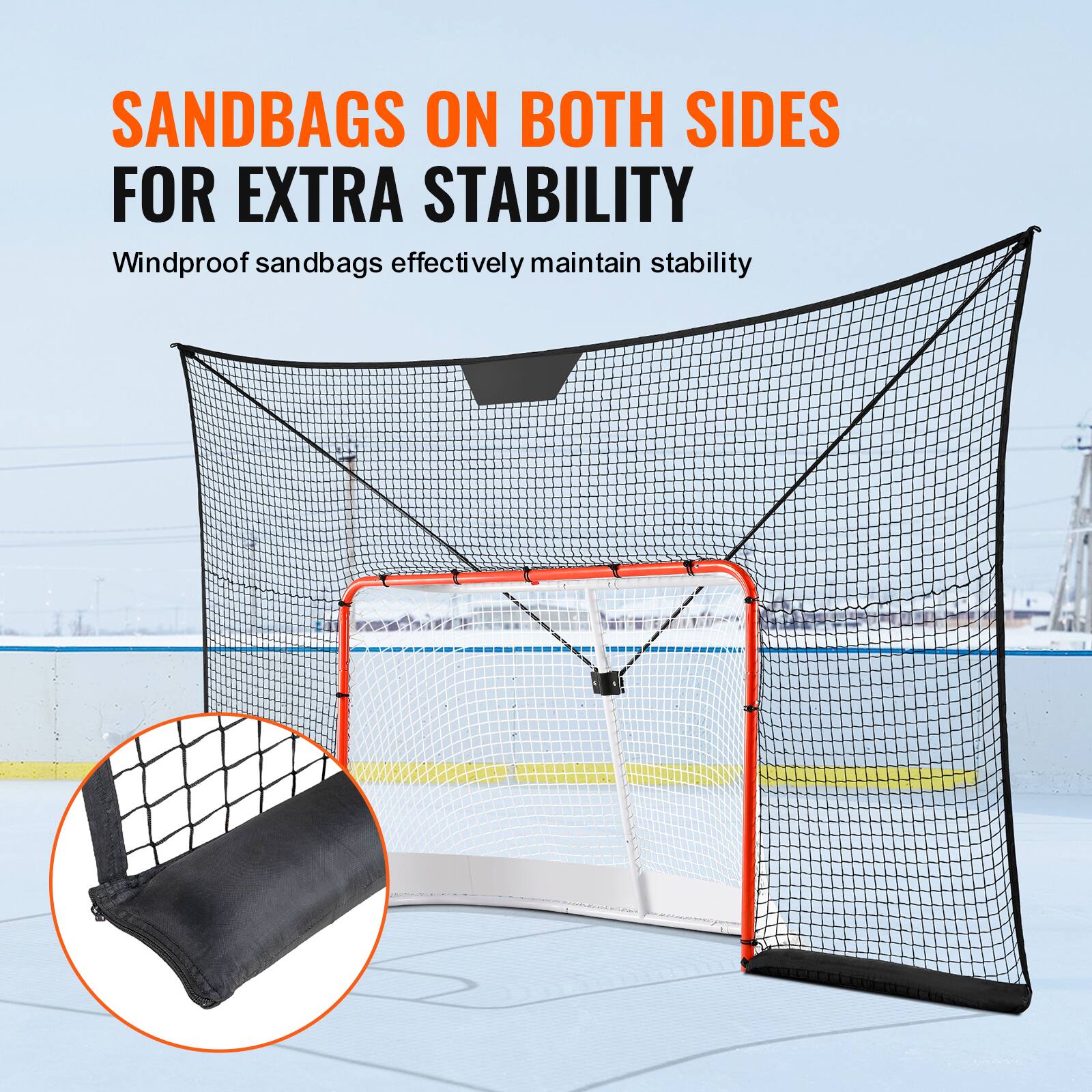 SANDBAGS ON BOTH SIDES FOR EXTRA STABILITY  
Windproof sandbags effectively maintain stability