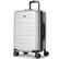 Front. Costway - 20" Luggage Hardside Suitcase w/Spinner Wheel & TSA Lock - Silver.