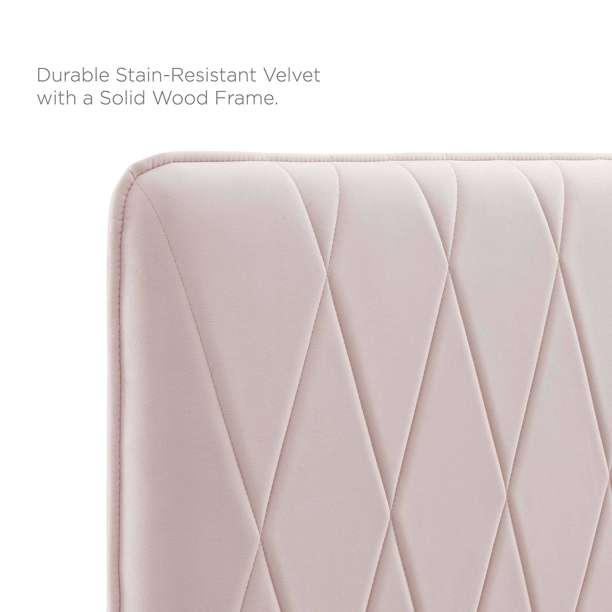 Durable Stain-Resistant Velvet with a Solid Wood Frame.